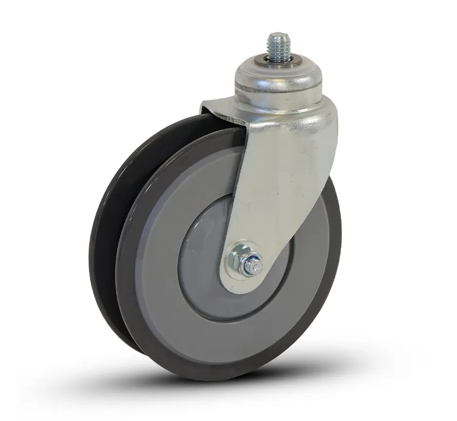 Carrello spesa con ruote girevoli 125 mm - foro per bulloni - TPR