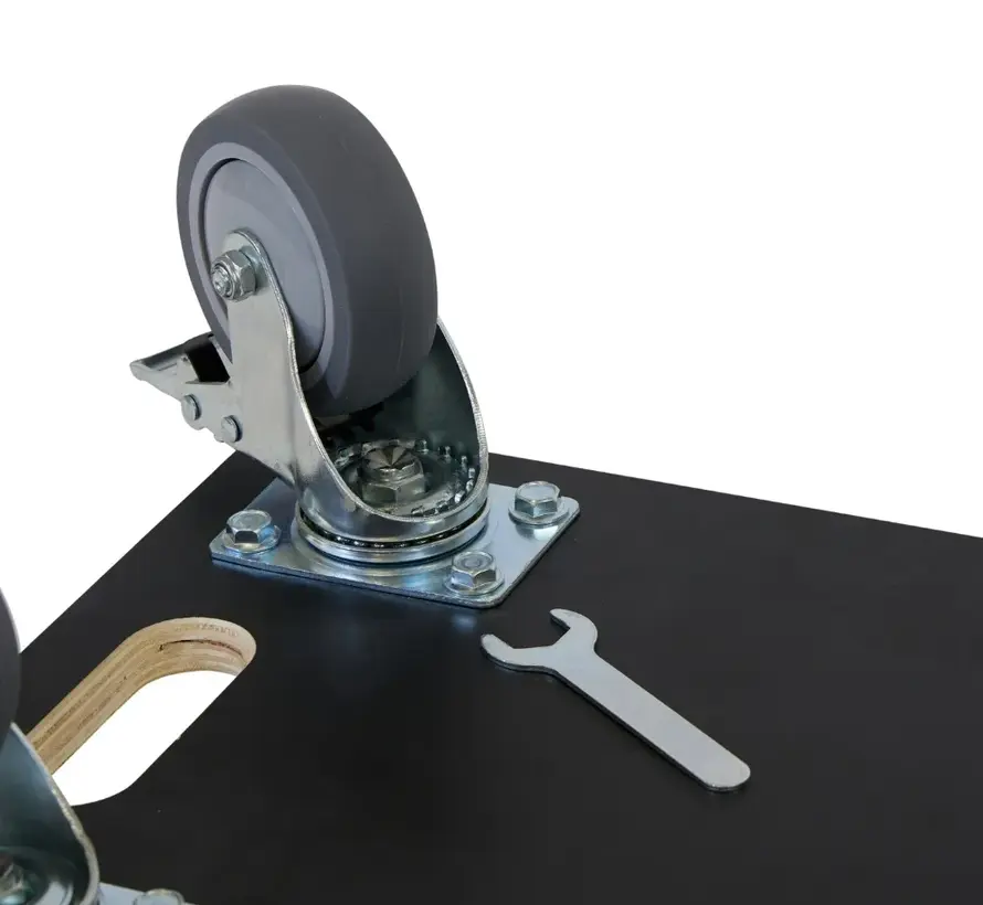 Rullo per mobili 4x frenato - ruota in TPR - 575mm x 350mm - 350kg