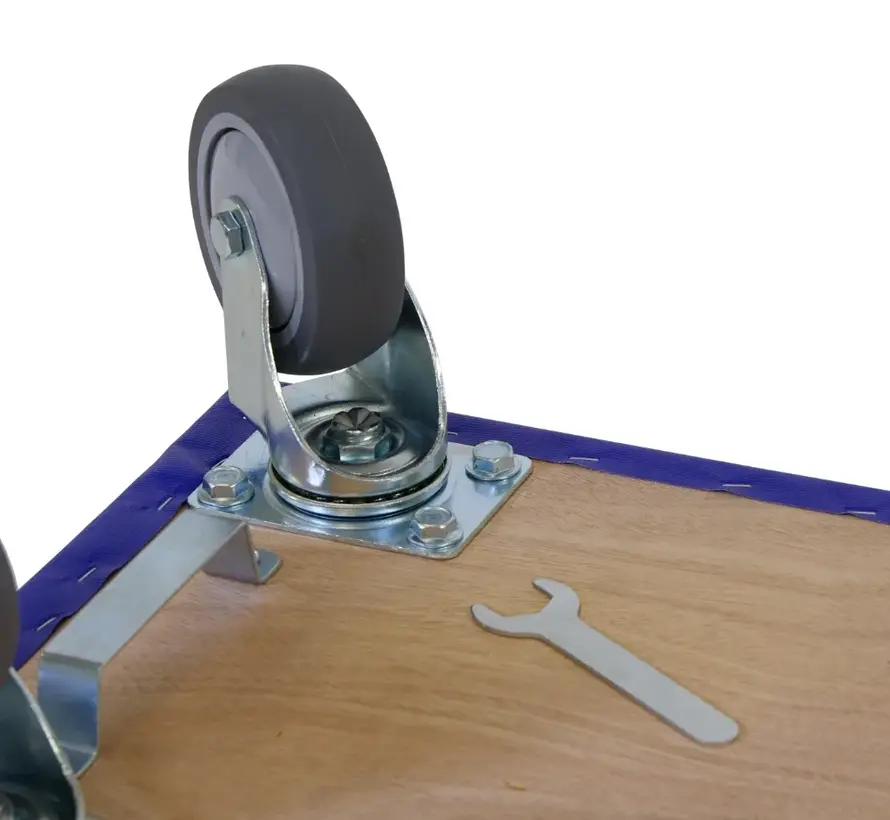 Rullo per mobili 2 x frenato - ruota in TPR - 600mm x 350mm - 350kg