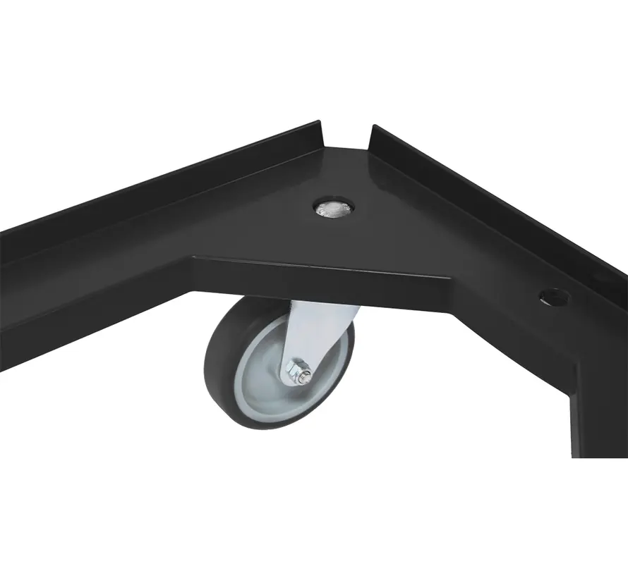 MESO - Carrello di trasporto - Piattaforma a rulli ABS - Nero - Piano di carico 600 x 400mm - 4 ruote girevoli in TPR - 100mm - 250kg