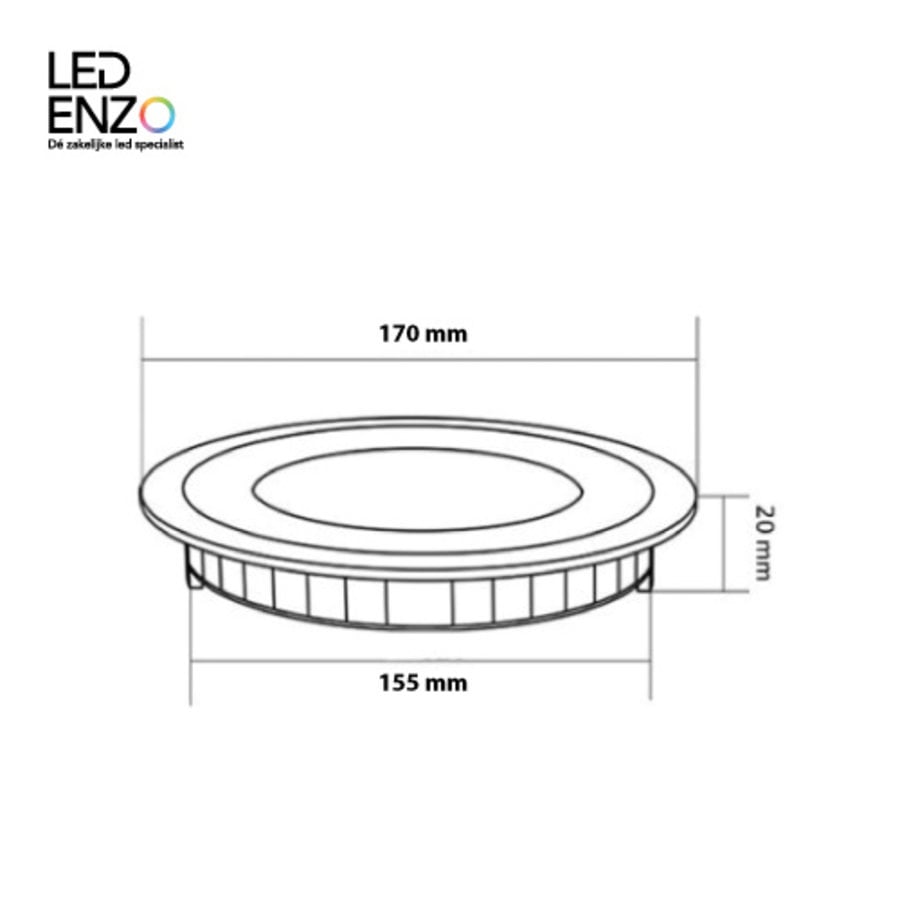 LED Downlight UltraSlim rond zilver 12W-6