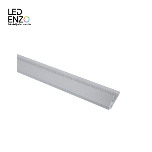 LED strip profiel Matera aluminium laag 1m incl. transparante afdekkap