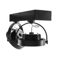 thumb-Zwarte verstelbare CREE-COB 30W AR111 LED plafondlamp met 2 spotlights (dimbaar)-5