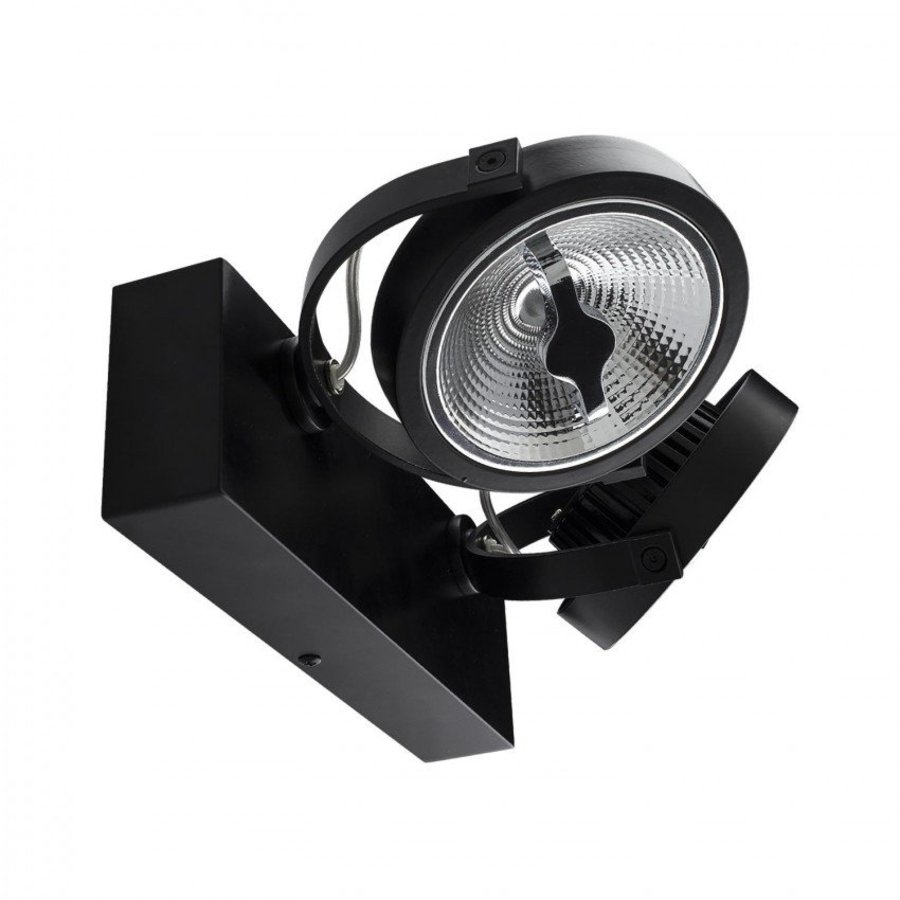 Zwarte verstelbare CREE-COB 30W AR111 LED plafondlamp met 2 spotlights (dimbaar)-4