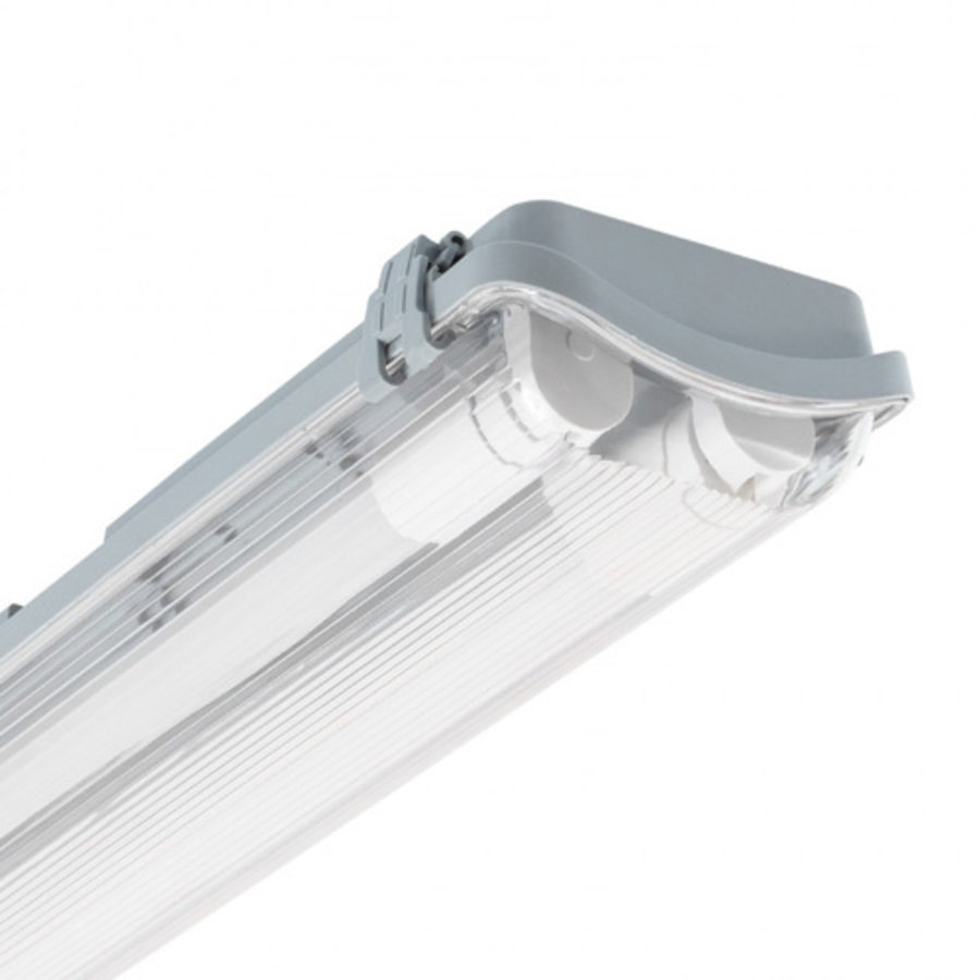 LED Armatuur Waterproof voor twee 600mm PC/PC LED-buizen met een zijaansluiting-2