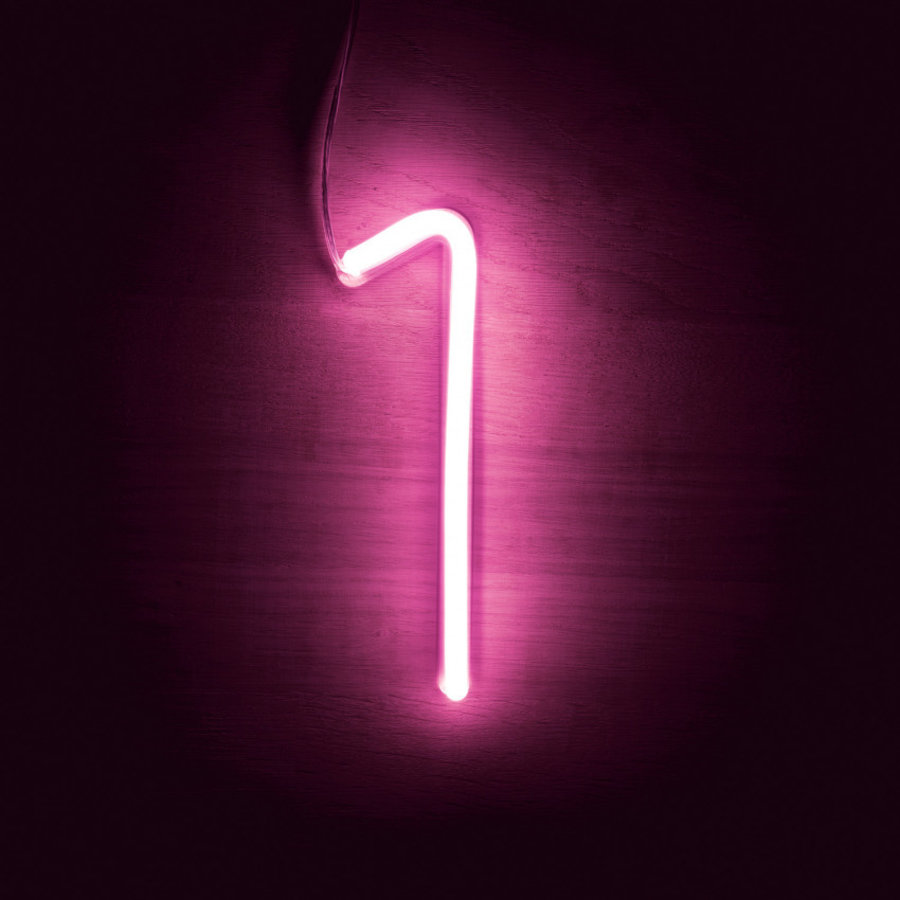 Mordrin storm Draad LED Neon Nummers en Symbolen Roze (1-9) - Led Enzo