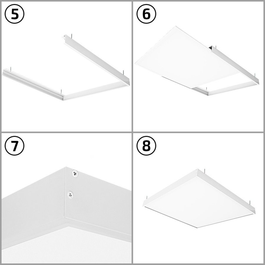 Opbouwkit voor LED Panelen 60x30cm met Schroeven-5