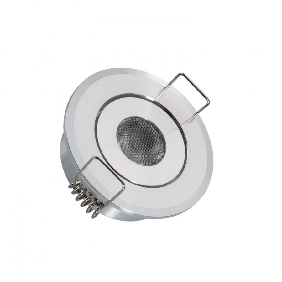 LED spot COB  rond zilver verstelbaar 1W-2