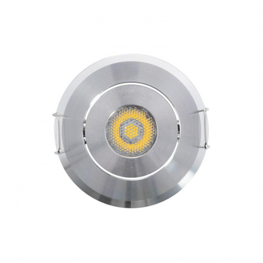 LED spot COB  rond zilver verstelbaar 1W-3