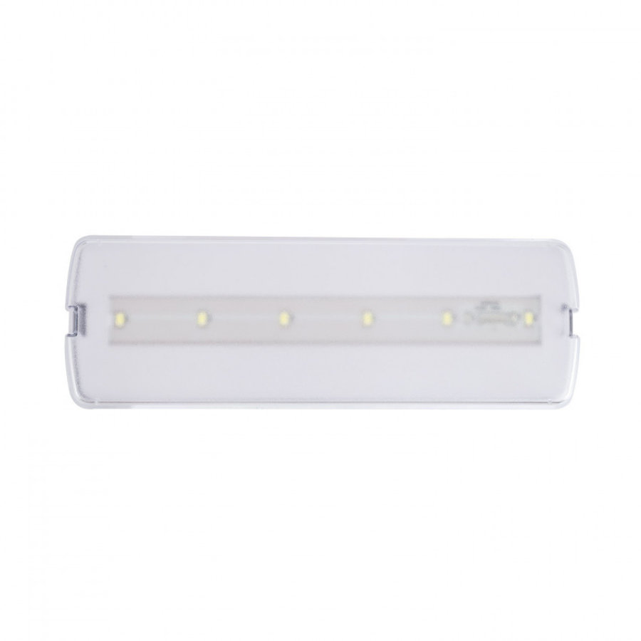 LED Noodverlichting 3W + plafondkit, permanent / niet-permanent met zelftest en testknop-3