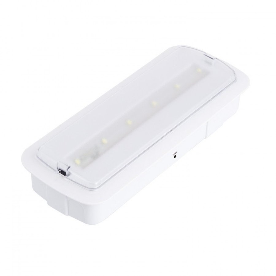 LED Noodverlichting 3W + plafondkit, permanent / niet-permanent met zelftest en testknop-2
