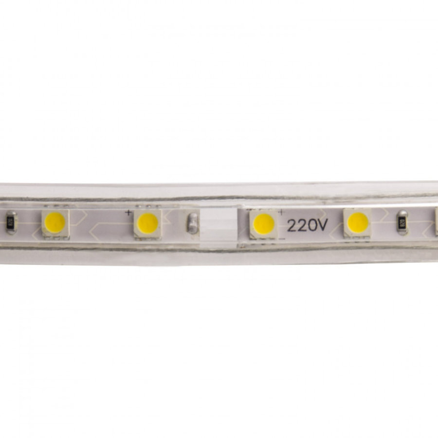 LED Strip, dimbaar 220V AC, 60 LED/m Rood op maat 100cm-3