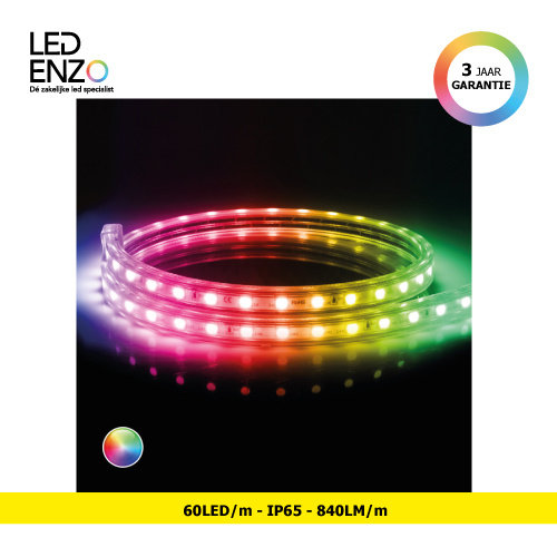 LED Strip 360 220V AC 60 LED/m op maat - RGB 