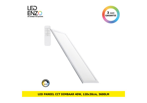 LED Paneel CCT Dimbaar 120x30cm 40W 3600lm UGR19 