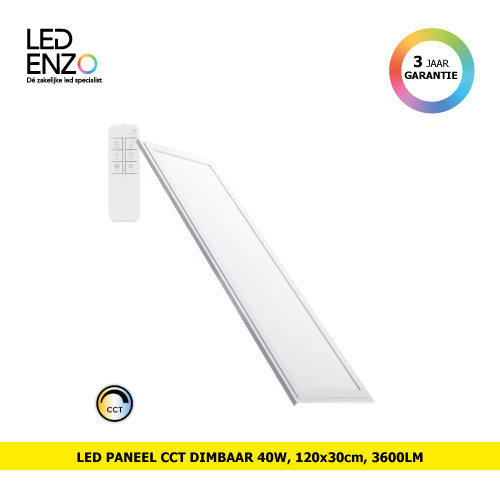 LED Paneel CCT Dimbaar 120x30cm 40W 3600lm UGR19 