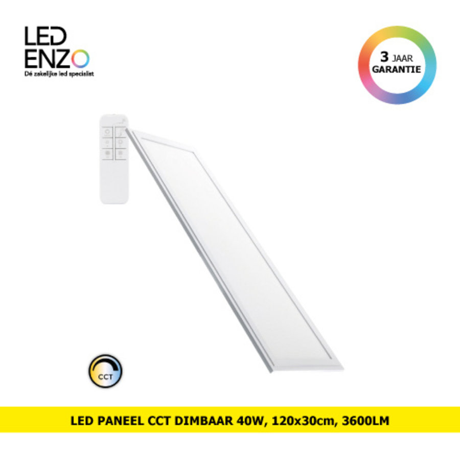 LED Paneel CCT Dimbaar 120x30cm 40W 3600lm UGR19-1
