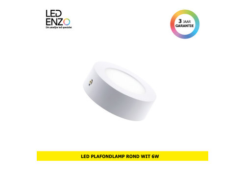 LED Plafondlamp rond 6W 