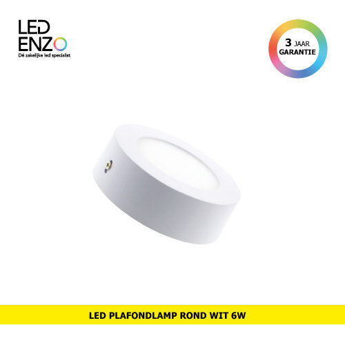 LED Plafondlamp rond 6W 