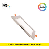 thumb-LED Downlight Vierkant zilveren 15W UltraSlim-1