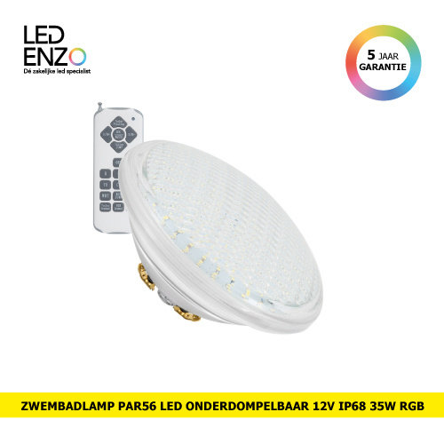 Zwembadlamp PAR56 LED Onderdompelbaar RGB 12V IP68 35W 