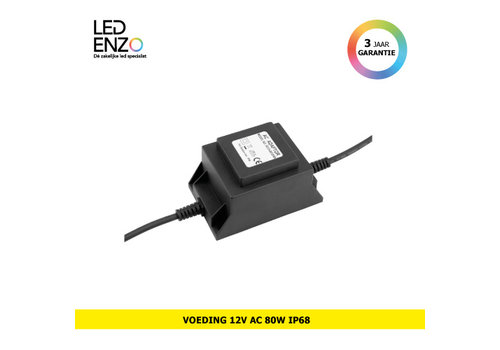 Voeding 12V AC 80W IP68 