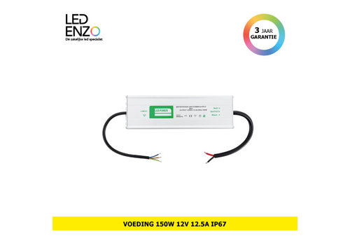 Voeding Waterdicht 12V 150W 12.5A IP67 