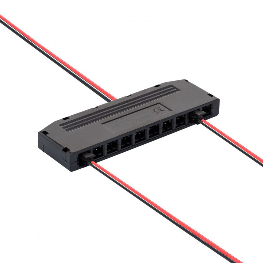 Connector verdelerkit met 6-10 uitgangen + 5m connector kabels voor stroomvoorziening Led Strips 12/24V-3