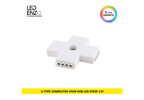 X-type Connector voor RGB LED strips 12V 