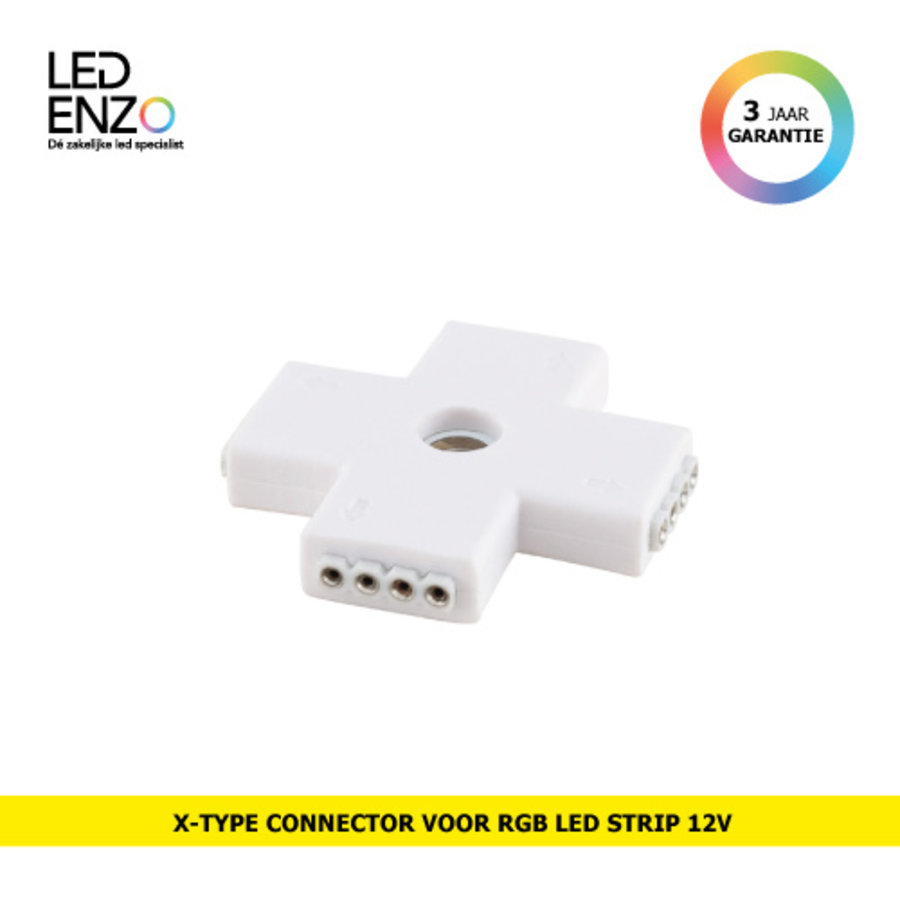 X-type Connector voor RGB LED strips 12V-1