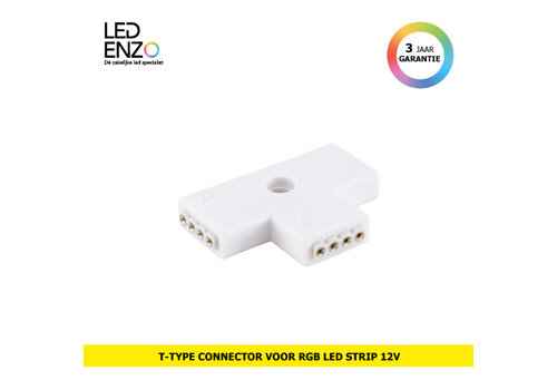 T-type Connector voor RGB LED strips 12V 