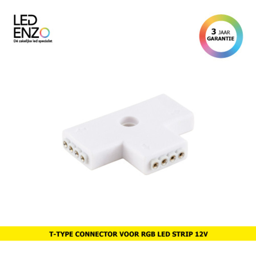 T-type Connector voor RGB LED strips 12V-1