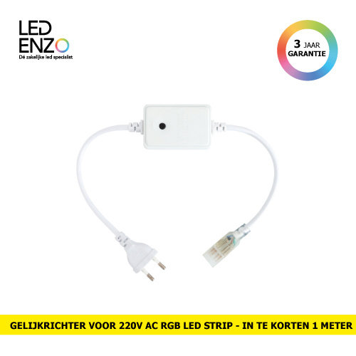 Gelijkrichter kabel voor 220V AC RGB LED strip 