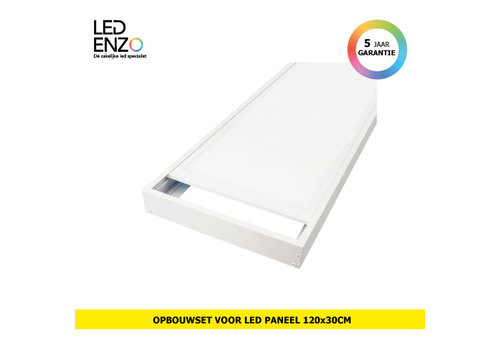 Opbouwkit voor LED paneel 120x30cm met schroeven 