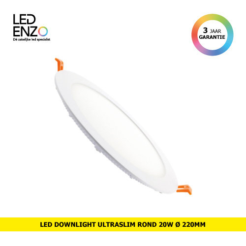 LED Downlight UltraSlim rond wit 20W 