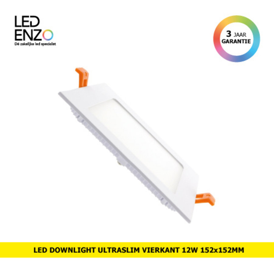 LED Downlight UltraSlim vierkant wit 12W-1