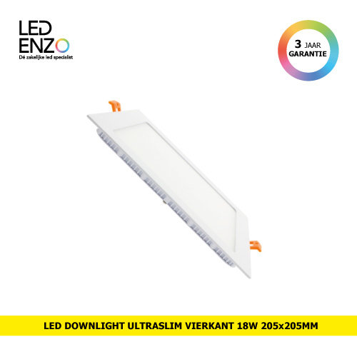 LED Downlight UltraSlim vierkant wit 18W 