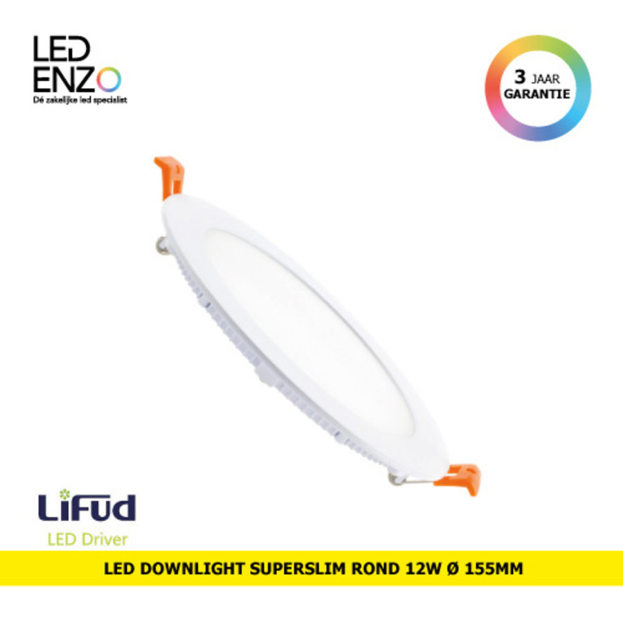 LED Downlight SuperSlim LIFUD rond wit 12W-1