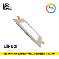 thumb-LED Downlght SuperSlim LIFUD vierkant zilver 12W-1