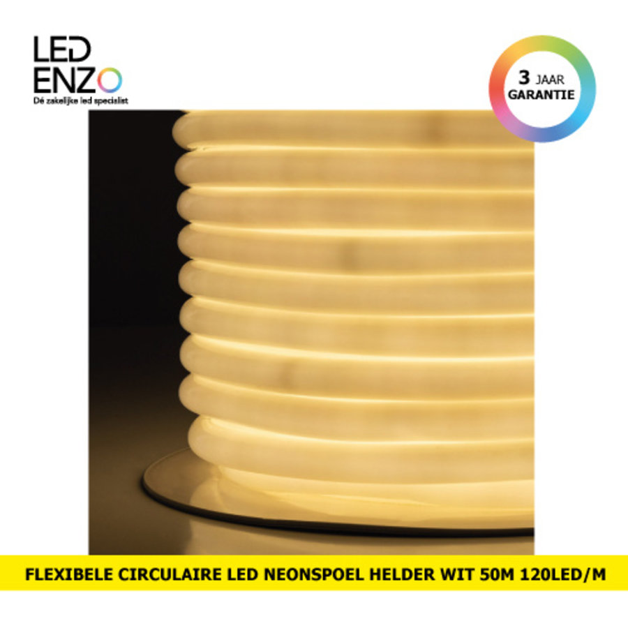LED Neon Circulair Flexibel, Helder wit, 120LED/m, rol 50m-1