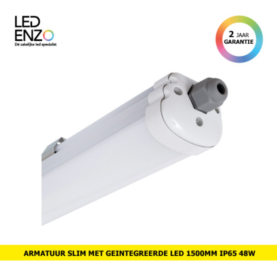 LED Armatuur 150cm Slim met geïntegreerde LED 48W-1