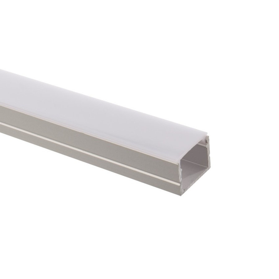 Aluminium profiel met doorlopende afdekking voor LED strips 220V AC RGB op maat om de 100cm-5