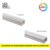 LEDENZO Aluminium profiel met doorlopende afdekking voor LED strips 220V AC RGB op maat om de 100cm