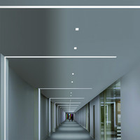 thumb-Inbouw aluminium plafondprofiel met 1m Clips voor LED Strips-4