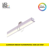 thumb-Inbouw aluminium plafondprofiel met 1m Clips voor LED Strips-1