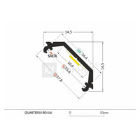 thumb-Aluminium hoekprofiel 1m met cirkelvormige cover voor LED strips-6