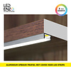 LEDENZO Opbouw Profiel Aluminium 1m met Doorschijnende cover voor LED Strips