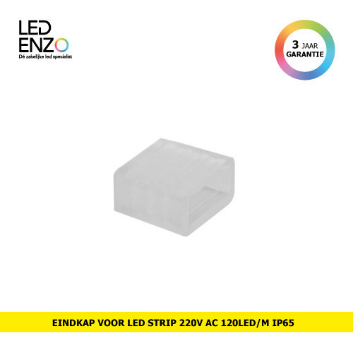 Eindkap voor LED Strip 220V AC 120 LED/m IP65 