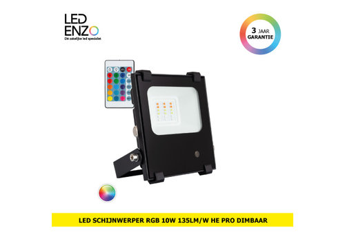 LED Schijnwerper RGB 10W 135lm/W HE Pro dimbaar 