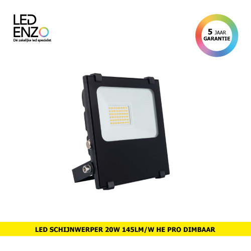 LED Schijnwerper HE Pro dimbaar 145lm/W 20W 