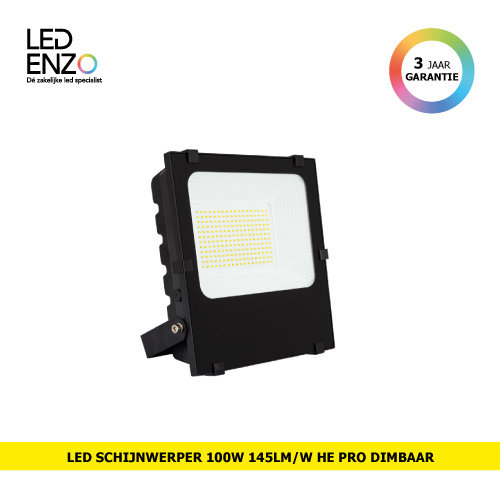LED Schijnwerper HE Pro dimbaar 145lm/w 100W 